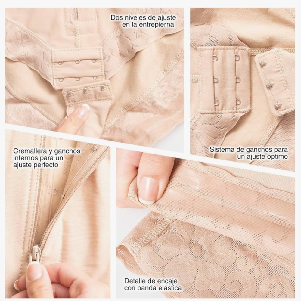 Cream Shapewear with Compression Fabric and Fitted Design - Picture 4 of 4